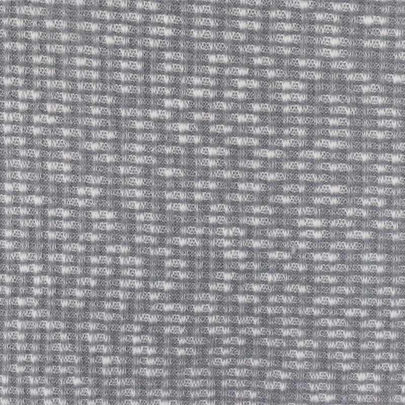 Glacier Gray-White Texture Stretch 3x2 Rib Knit Fabric