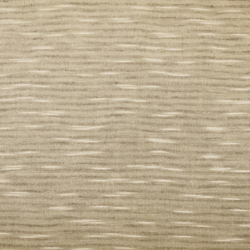 Beige-Gray Rayon Stretch Spandex Slub Stripe Pattern Jersey Knit Fabric