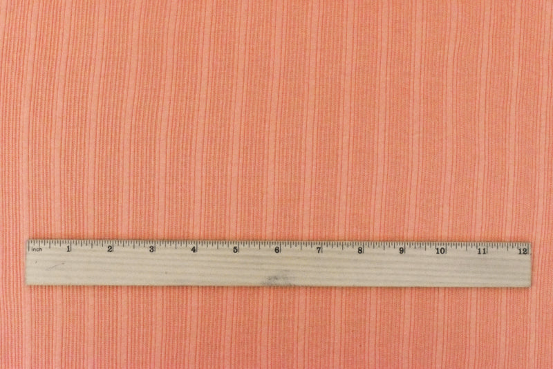 1 3/4 YD PC-Coral Orange Solid Stretch Rib Knit Fabric