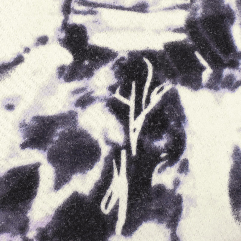 Purple-White-Multi Tie Dye Printed Stretch Rayon Brushed Jersey Knit Fabric