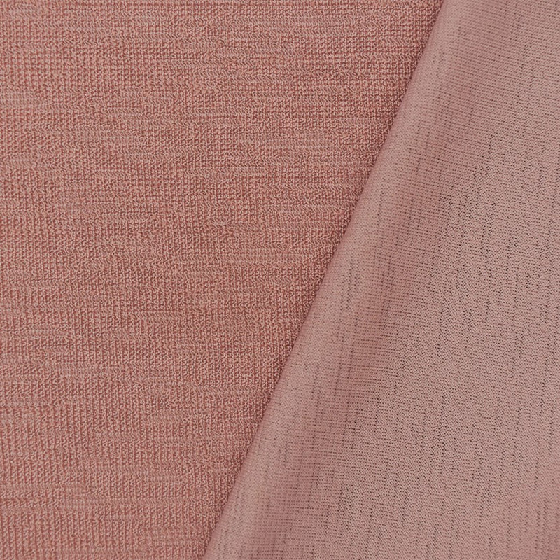 Pink Poly Stretch Spandex Semi-Sheer Slubbed Texture Back Knit Fabric