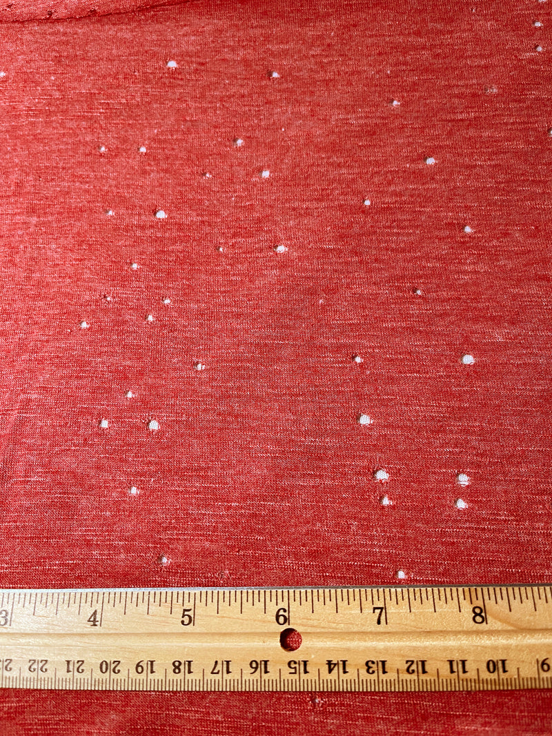 Heather Rust Distress Cut Jersey Knit Fabric