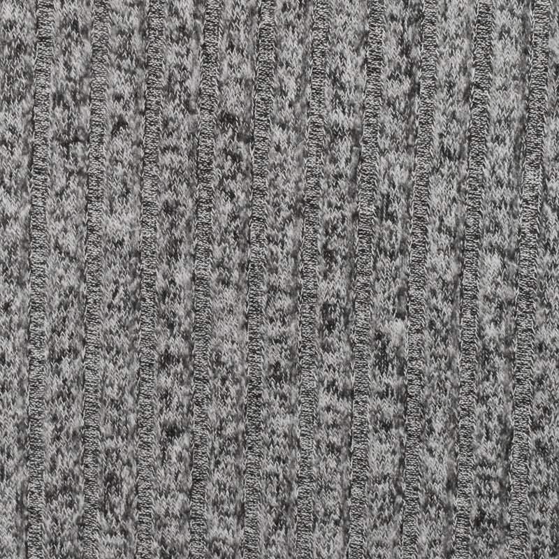 Winter Black-White Texture Stretch Rayon Brushed 7x4 Rib Knit Fabric