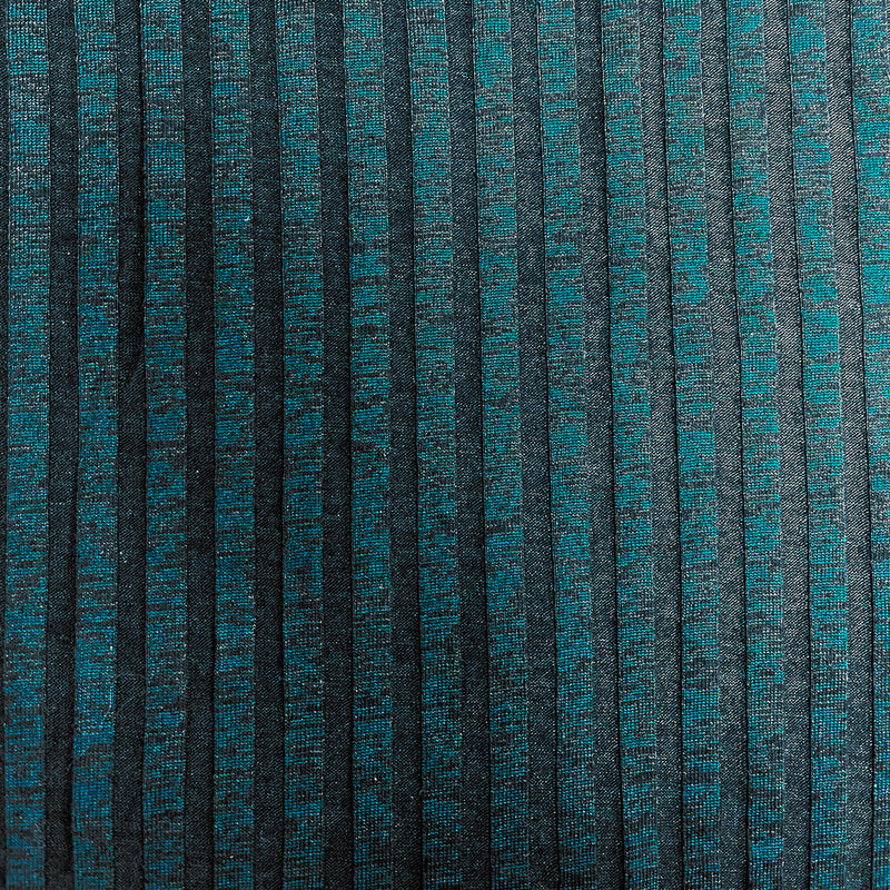 2 1/4 YD PC-Black-Blue Cotton Blend Stretch Spandex 6x10 Rib Knit Fabric