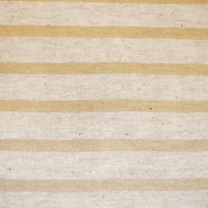 Beige-Gray-White Cotton Poly Striped Tissue Jersey Knit Fabric