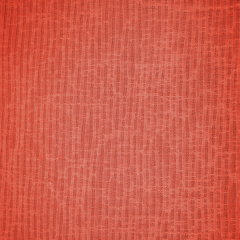 Bright Orange Poly Rayon Blend Stretch Spandex 2x2 Rib Knit Fabric