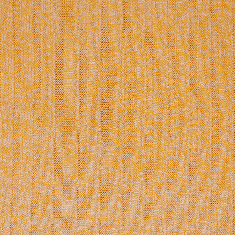 Orange-White Rayon-Poly Stretch Spandex 8x4 Rib Knit Fabric