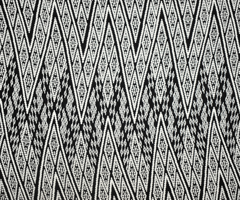 2 3/4 YD PC-Black-White Rayon Aztec Chevron Printed Challis Woven Fabric