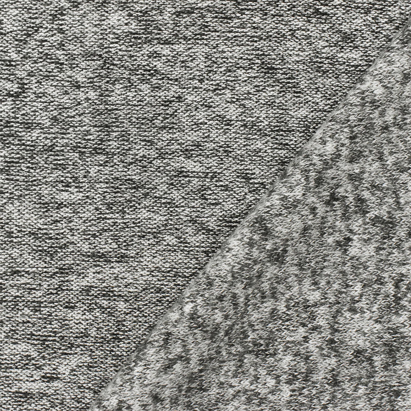 Gray Texture Stretch Poly Blend Brushed Face Jersey Knit Fabric