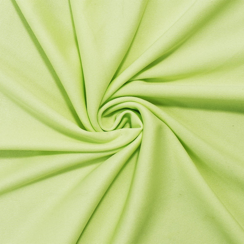 Green Poly Stretch Spandex Interlock Knit Fabric