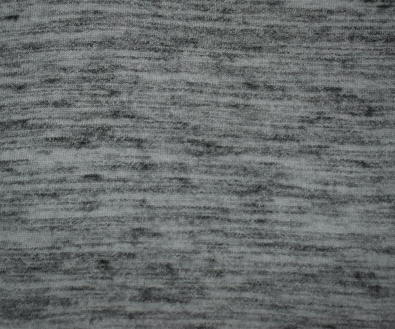 Gray-Black Rayon Stretch Spandex Brushed Face Slub Jersey Knit Fabric
