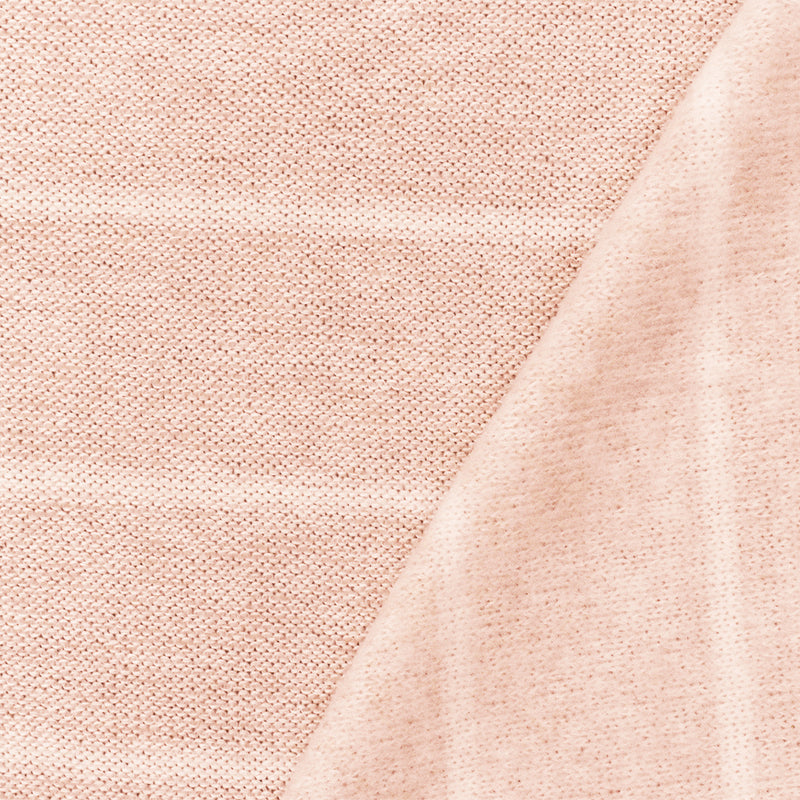 Pink-White Stripe Stretch Poly Blend Brushed Face Jersey Knit Fabric