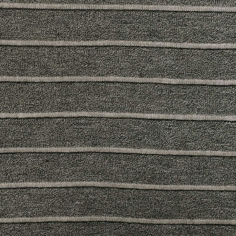 Light Gray-Black Stripe Stretch Jersey Knit Fabric