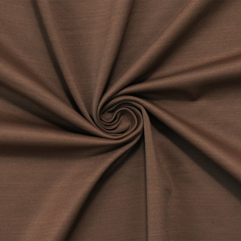 Brown Nylon Stretch Spandex Solid Tricot Activewear Knit Fabric