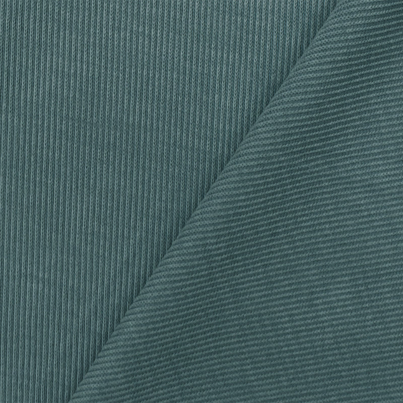 1 1/4 YD PC-Teal Solid Stretch Spandex Poly Rayon Rib Knit Fabric