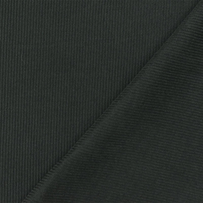 Gray Solid Stretch Spandex Poly Rayon Rib Knit Fabric