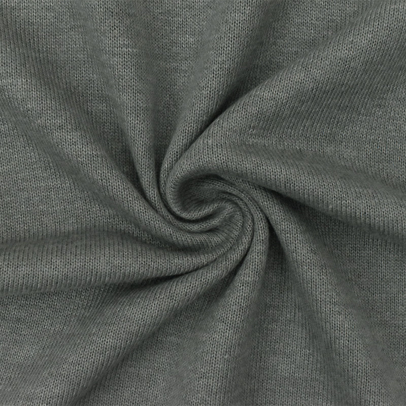 2 YD PC-Galaxy Gray Solid Stretch French Terry Knit Fabric