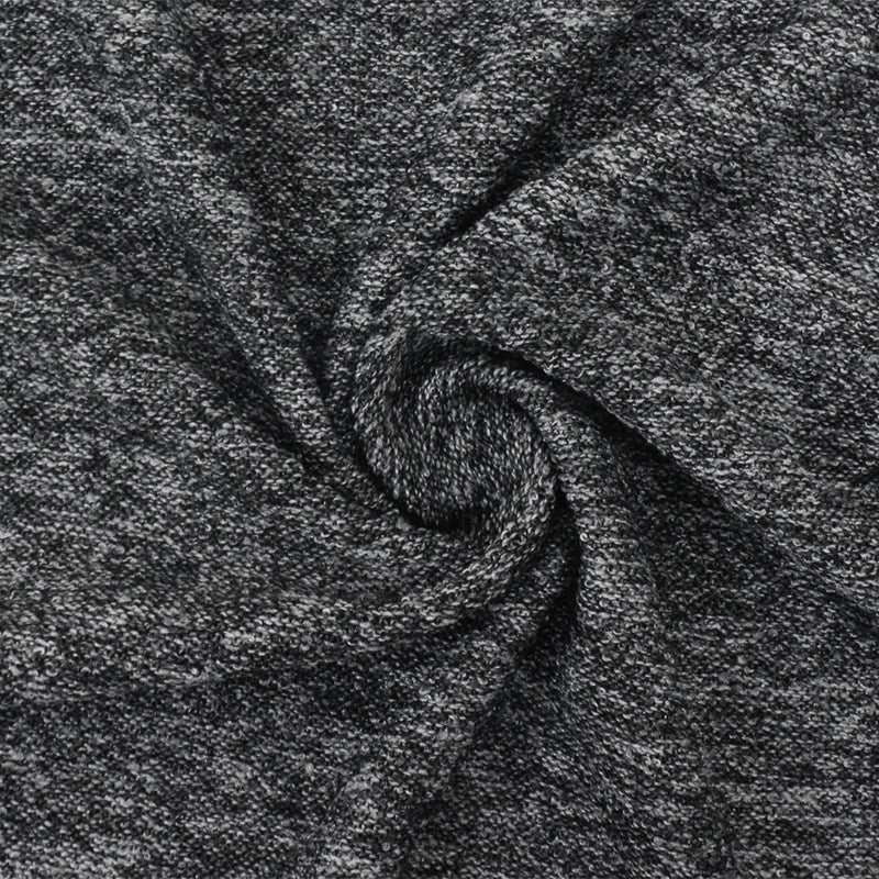 Black-Gray Texture Stretch Poly Spandex Jersey Knit Fabric