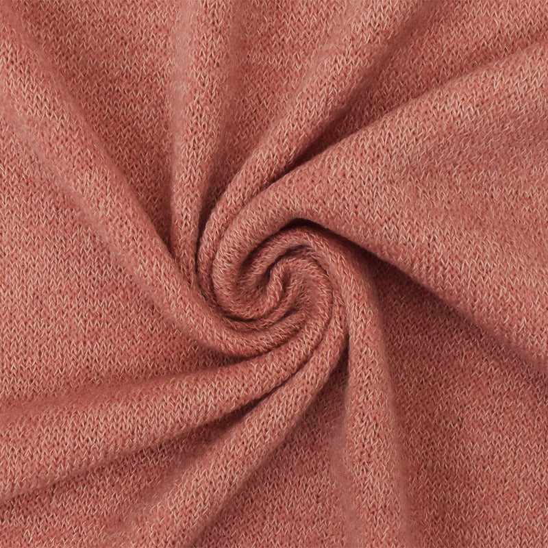 Coral Beach Pink-White Texture Stretch Poly Jersey Knit Fabric