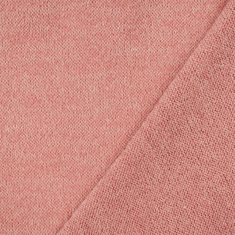 Orange-White Poly Stretch Spandex Textured Jersey Knit Fabric