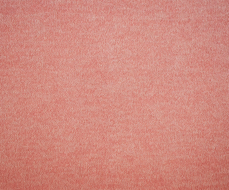 Orange-White Poly Stretch Spandex Textured Jersey Knit Fabric