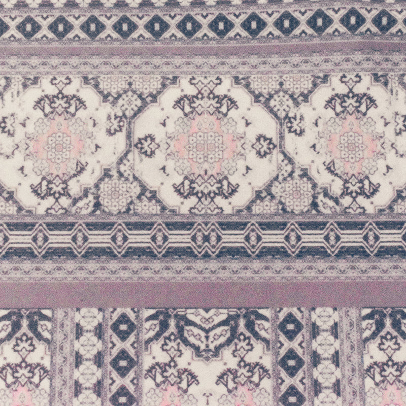 Ivory-Mauve-Multi Moroccan Printed Stretch poly Tricot Knit Swimwear Fabric