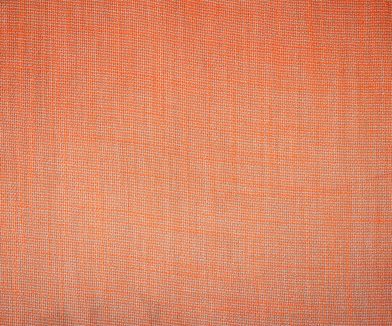 Bright Orange-White Cotton Poly Cross Hatch Gauze Woven Fabric
