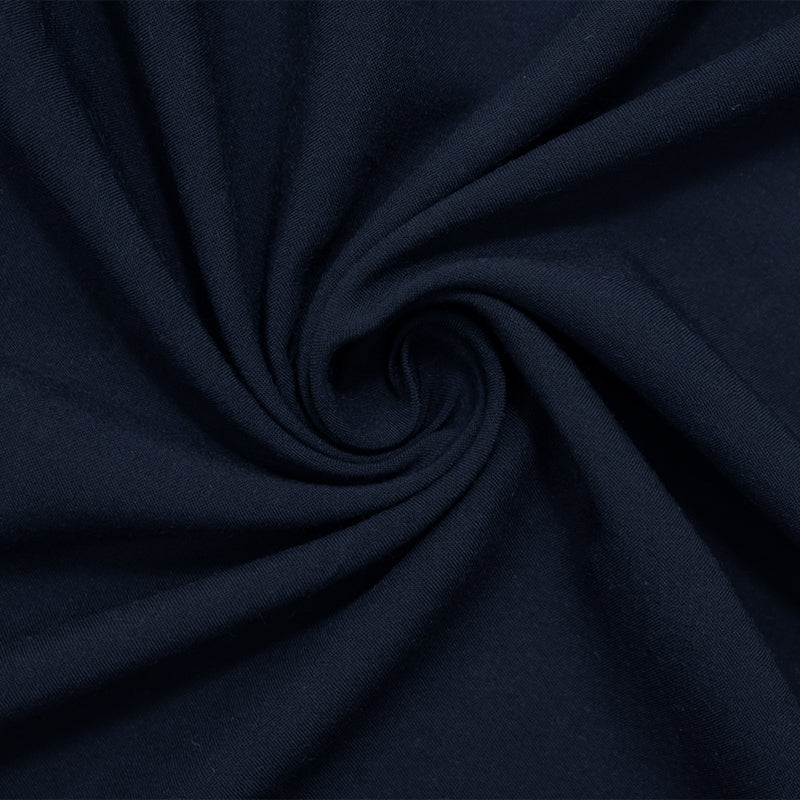 4 7/8 YD PC-Dark Navy Blue Rayon Famous Maker Solid Lawn Woven Fabric