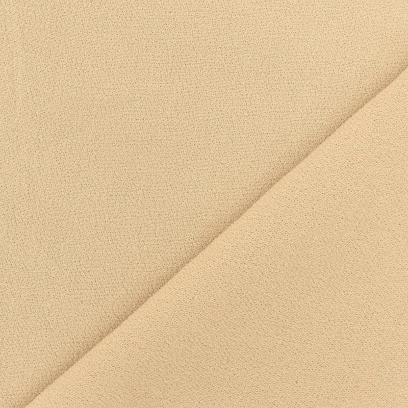 Beige Polyester Crepe Momie Dobby Georgette Woven Fabric
