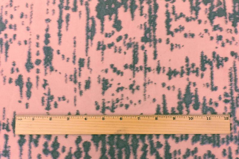 Pink-Gray Abstract Printed Poly Chiffon Woven Fabric
