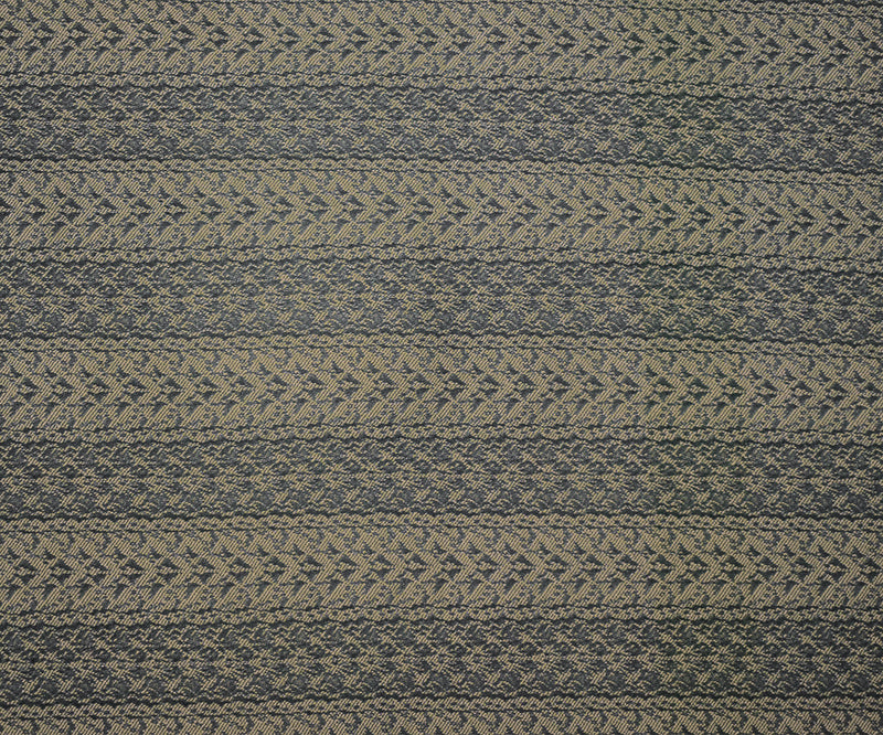 Blue-Ivory Rayon Blend Stretch Lace Stripe Bengaline Jacquard Fabric