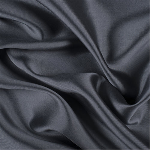 Runway Silks Iridescent Gray Silk/Wool Gab Fabric - Reorderable