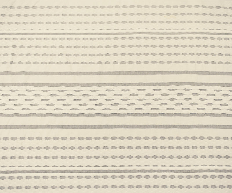 Light Ivory Rayon Blend Stretch Spandex Mesh Striped Crochet Knit Fabric