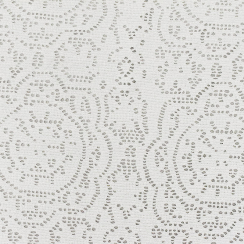1 5/8 YD PC-Milk White Medallion Floral Stretch Nylon Crochet Knit Fabric