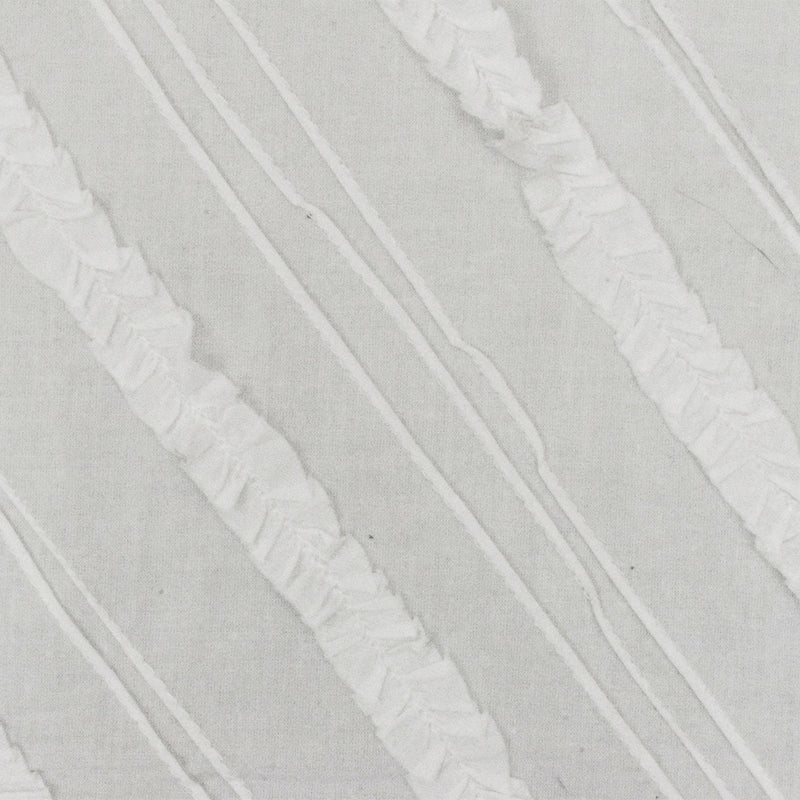 1 YD PC-Slate White Diagonal Stripe Ruffle Cotton Woven Fabric