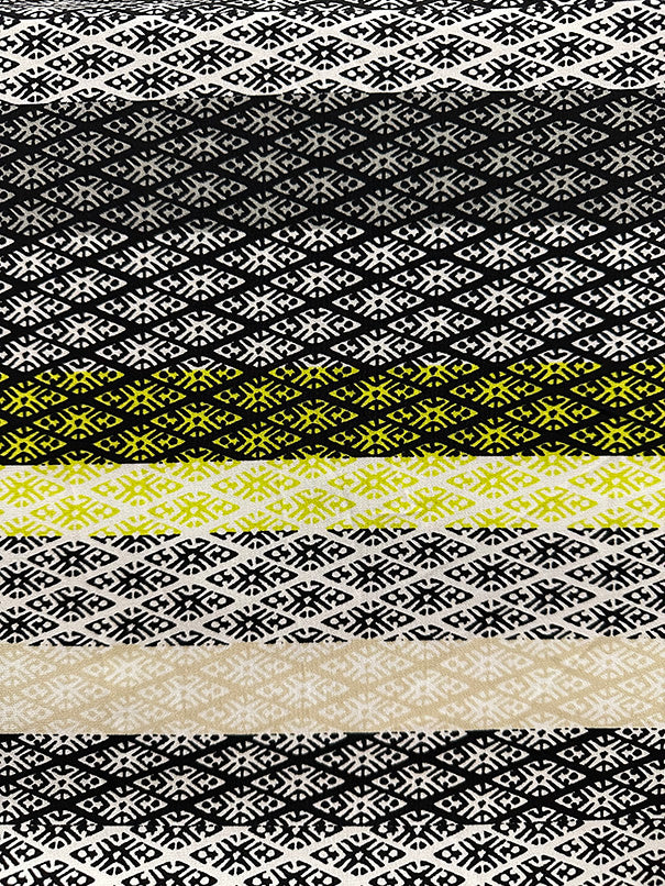 Lime Multi Geometric Print ITY Jersey Knit Fabric