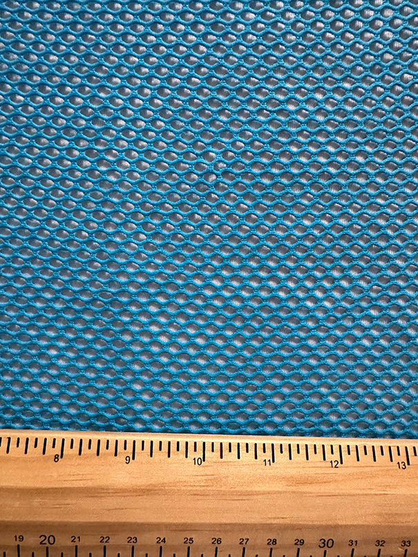 Turquoise Mesh Knit Fabric