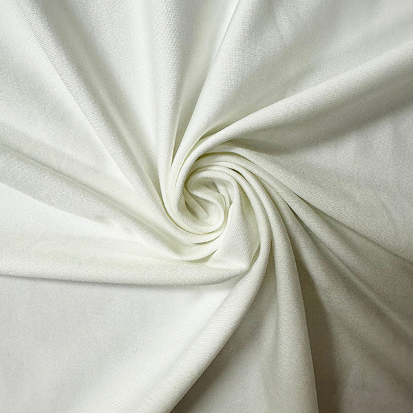 2 3/4 YD PC-Ivory Solid ITY Jersey Knit Fabric
