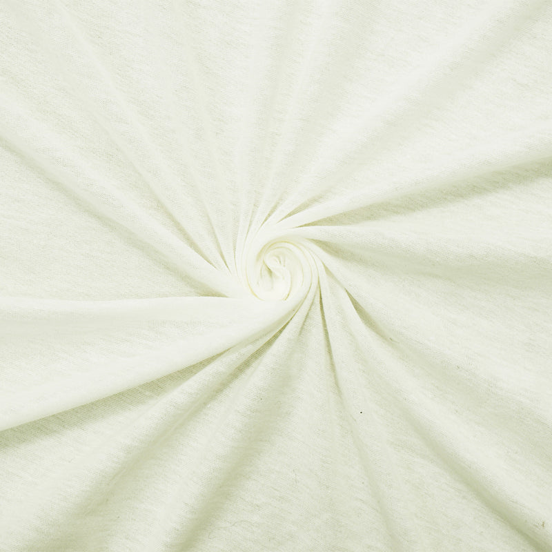 4 3/4 YD PC-White Cotton Sheer Stretch Slub Tissue Jersey Knit Fabric