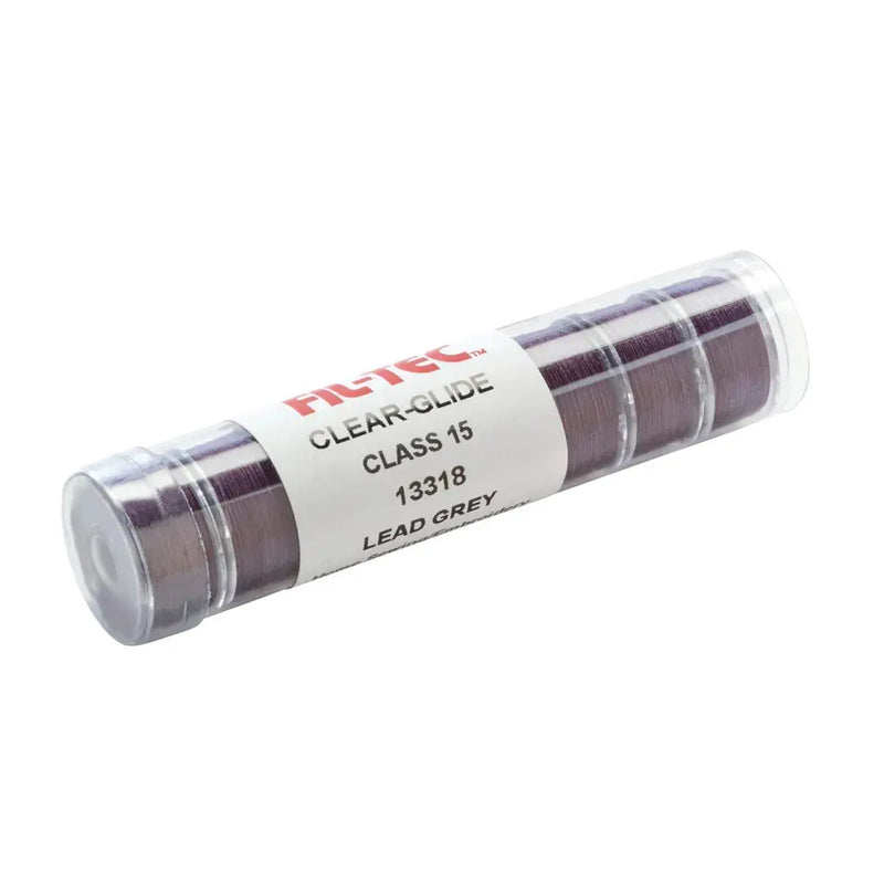 13318 Lead Grey Prewound Clear-Glide Bobbin Tube - Class 15/A