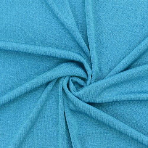 2 1/2 YD PC-Aqua Blue Crepe Slinky Knit Fabric