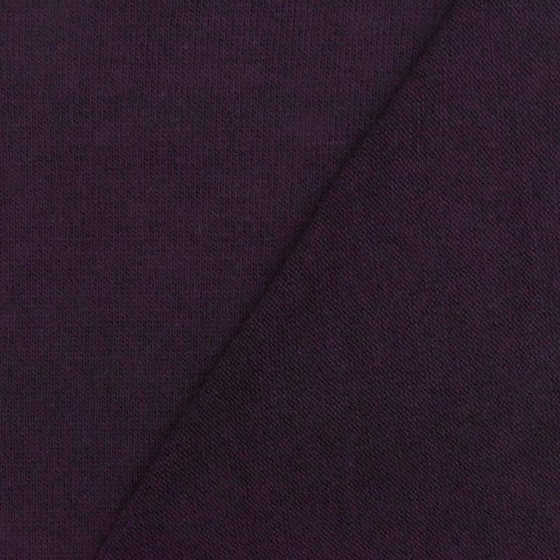 Purple Solid Stretch Cotton-Wool Jersey Knit Fabric