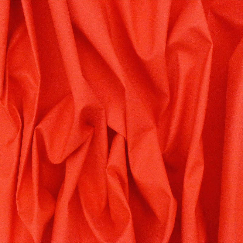 Orange- Silver Gray Solid Nylon Bonded Rainwear Fabric