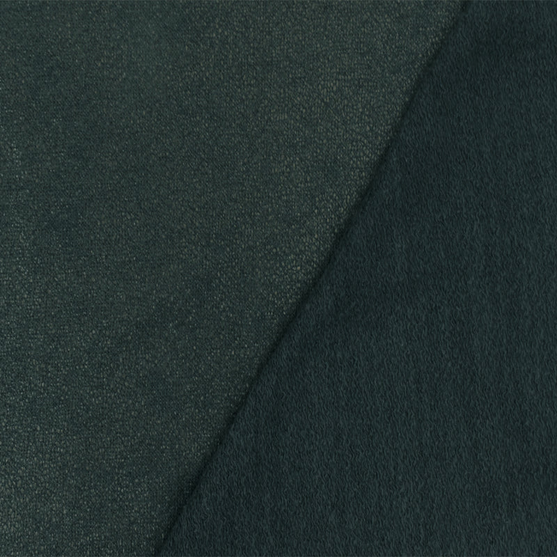Steel Blue-Bronze Metallic Printed Cotton-Poly French Terry Knit Fabric