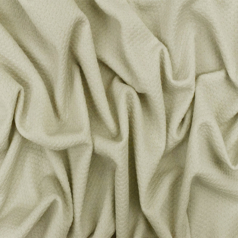 Ceramic Beige 3D Mini Tile Cloque Stretch Double Knit Fabric