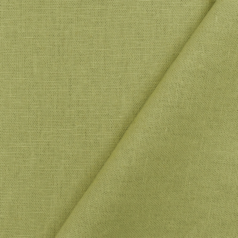 Bamboo Green Cross-Hatch Handkerchief Linen-Rayon Woven Fabric
