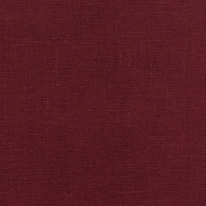 Dark Maroon Solid Cross-Hatch Linen Woven Shirting Fabric