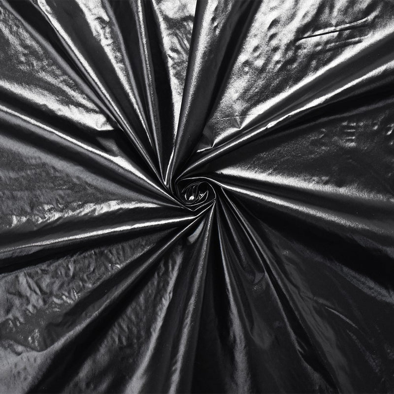 Black Polyester Rainwear Water Resistant Woven Fabric