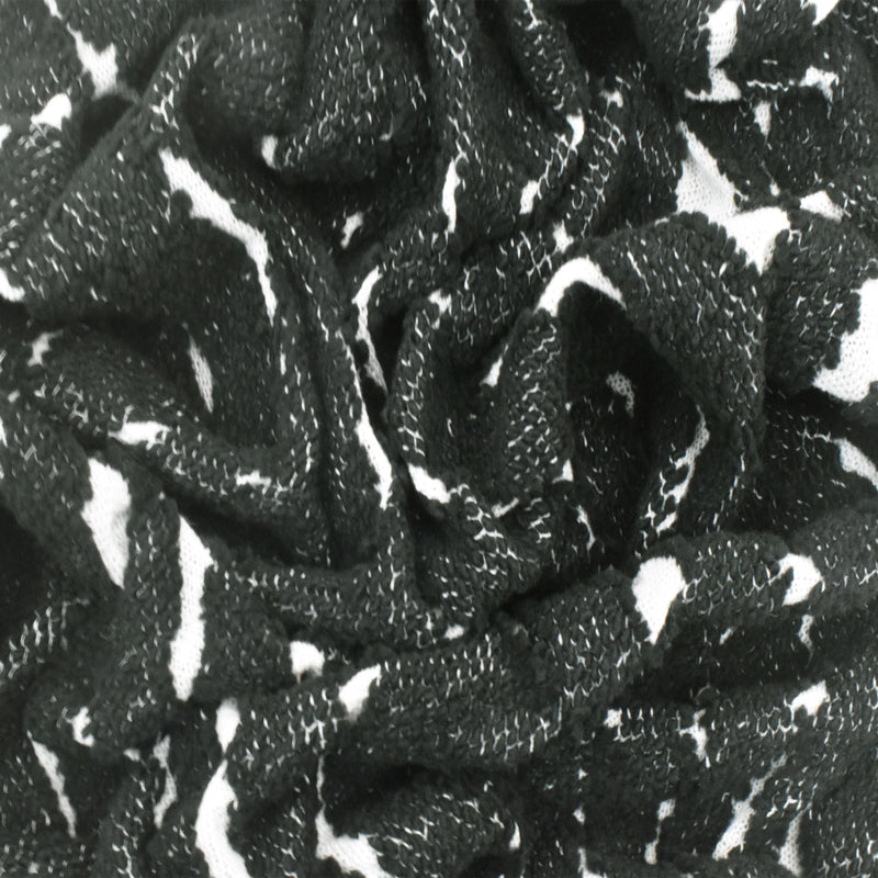 Black-White Famous Maker Zebra Sweater Yoga-Active Wear Knit Fabric