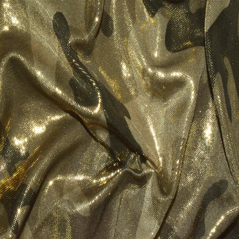 Golden-Multi Famous Maker Camouflage Printed Stretch Tricot Swimwear Fabric